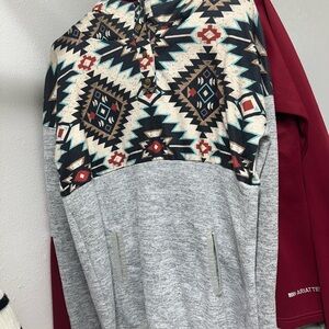 Gray Aztec Sweater